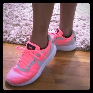 Hot pink nike sneakers